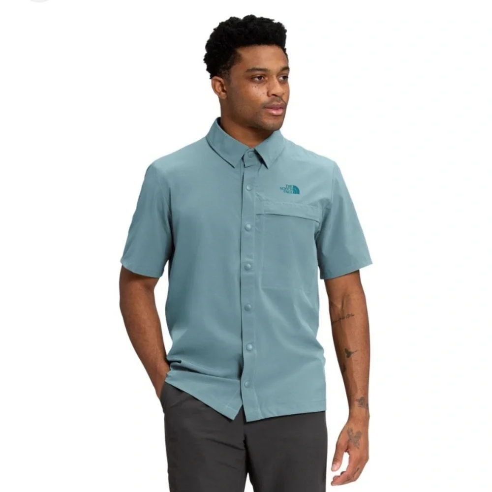 The North Face Men's Teal Button Down Shirt